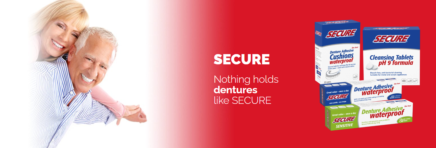 Secure Denture Adhesive Cushion Strips, Secure Denture Adhesive