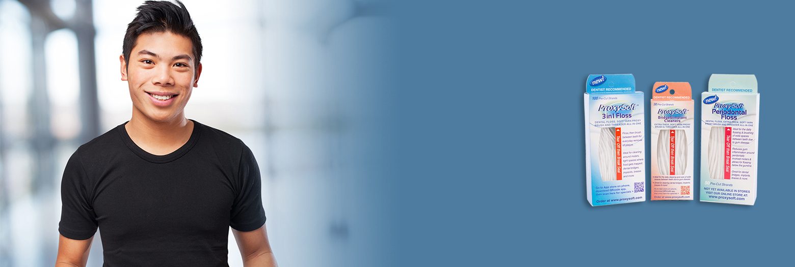 ProxySoft Preventing gum disease A man smiling